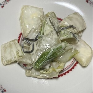 塩昆布白菜 (マヨ和え)